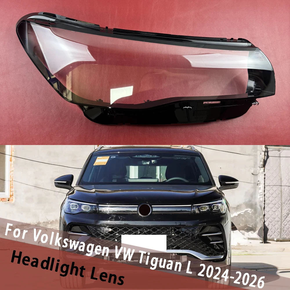 Left Right Headlight Lens Shell For Volkswagen VW Tiguan L 2024 2025 2026 (Low) Headlamp Cover Lampshade Plexiglass Replace
