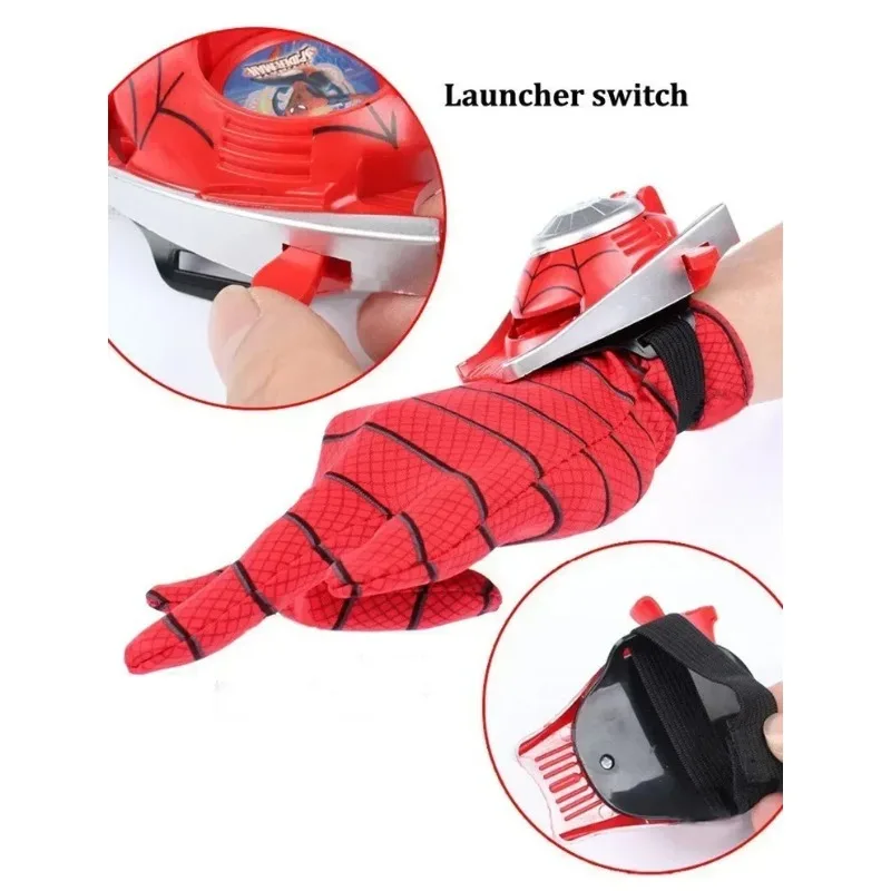 อุปกรณ์ต่อพ่วงภาพยนตร์ Spider Man UFO Launcher ถุงมือ LED Light Mask ชุดคอสเพลย์อุปกรณ์เสริมปาร์ตี้อะนิเมะเครื่องแต่งกาย Props