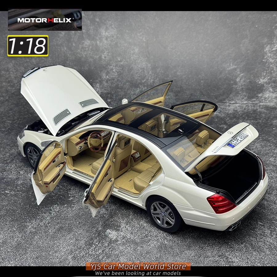 Motorhelix MH brand 1:18 scale S-Class S600L W221 car model Metal static display festive gift collection
