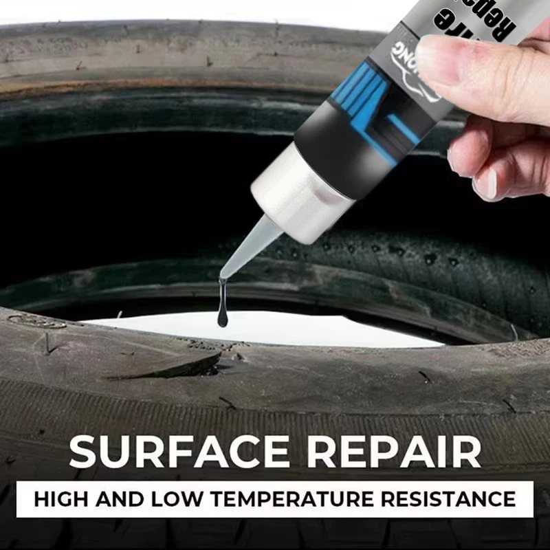 Tire Repair Black Glue Liquid Strong Rubber Wear-resistant Non-corrosive Adhesive Instant Bond Leather