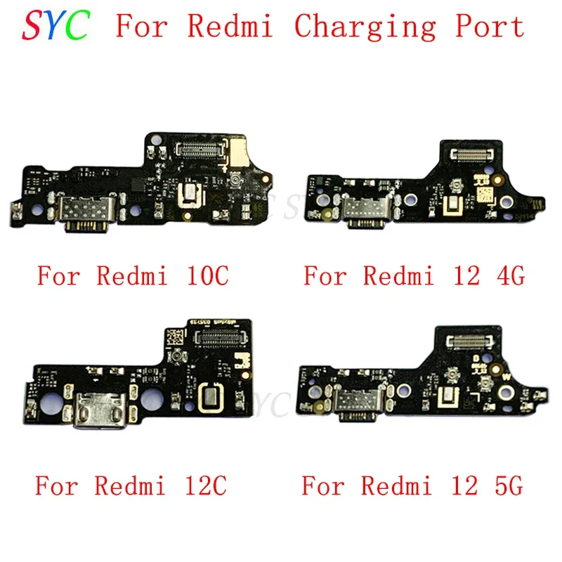 

USB Charging Port Board For Redmi 12 5G 12C 10C Charging Connector Repair Parts