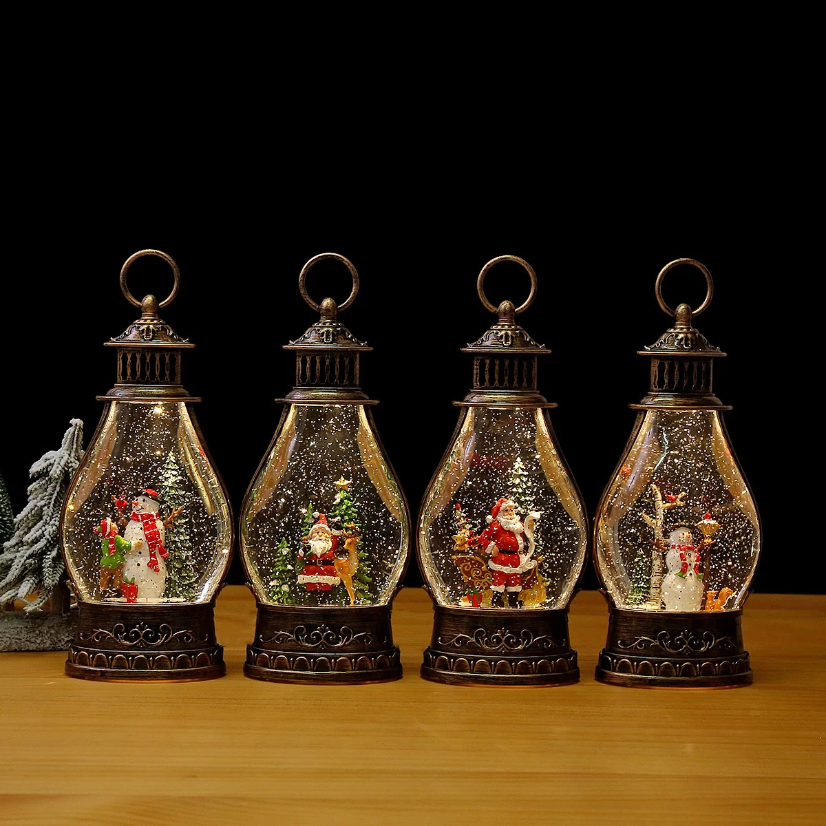 

Новая рождественская тыква в форме снега, блестящая ручная музыкальная шкатулка для гостиной, спальни, настольное украшение, праздничное украшение атмосферы