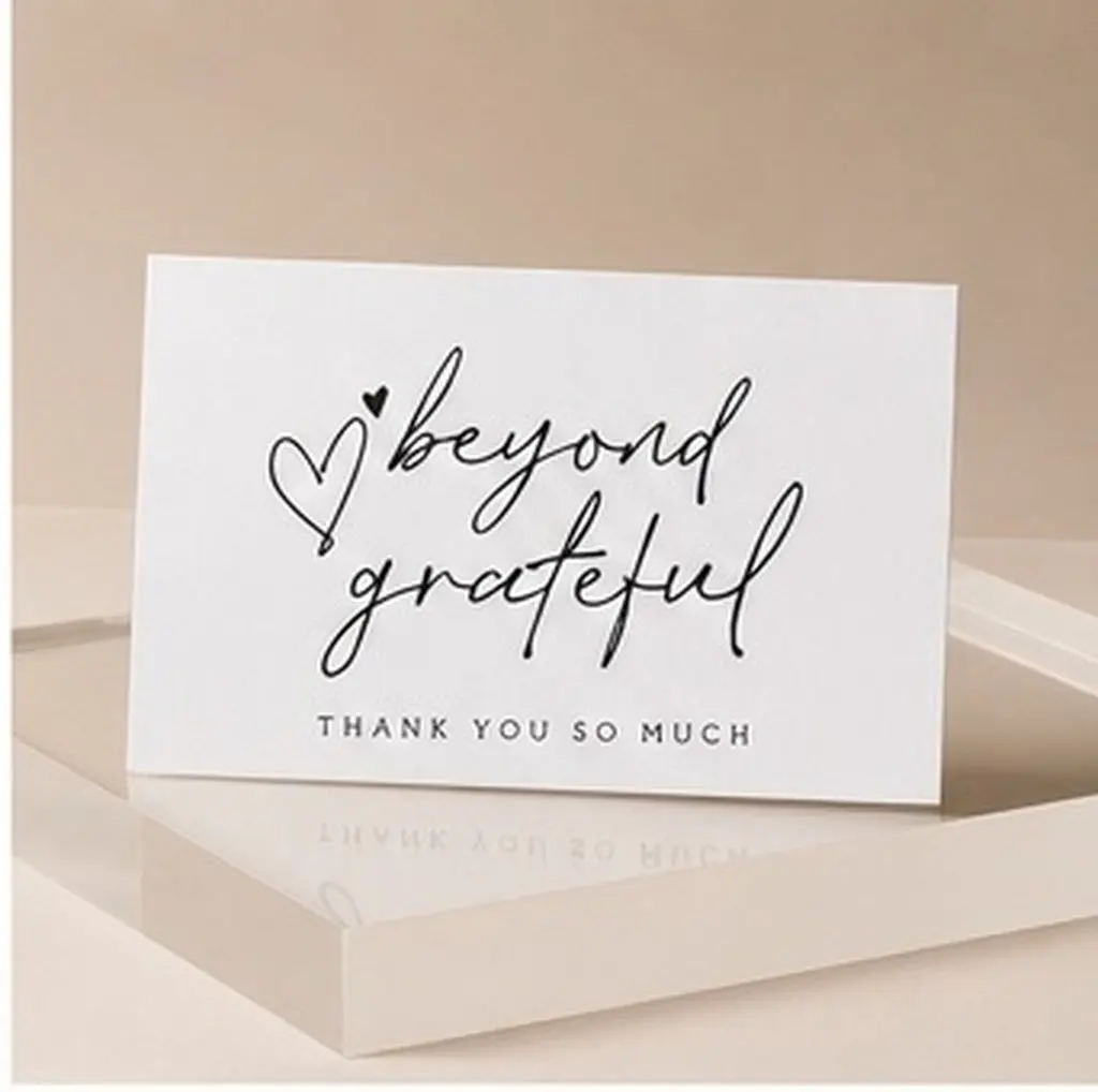 200Pcs Writable Back Thank You Cards White Blank Bulk Note Cards for Wedding Shower Small Business Holiday Thanksgiving