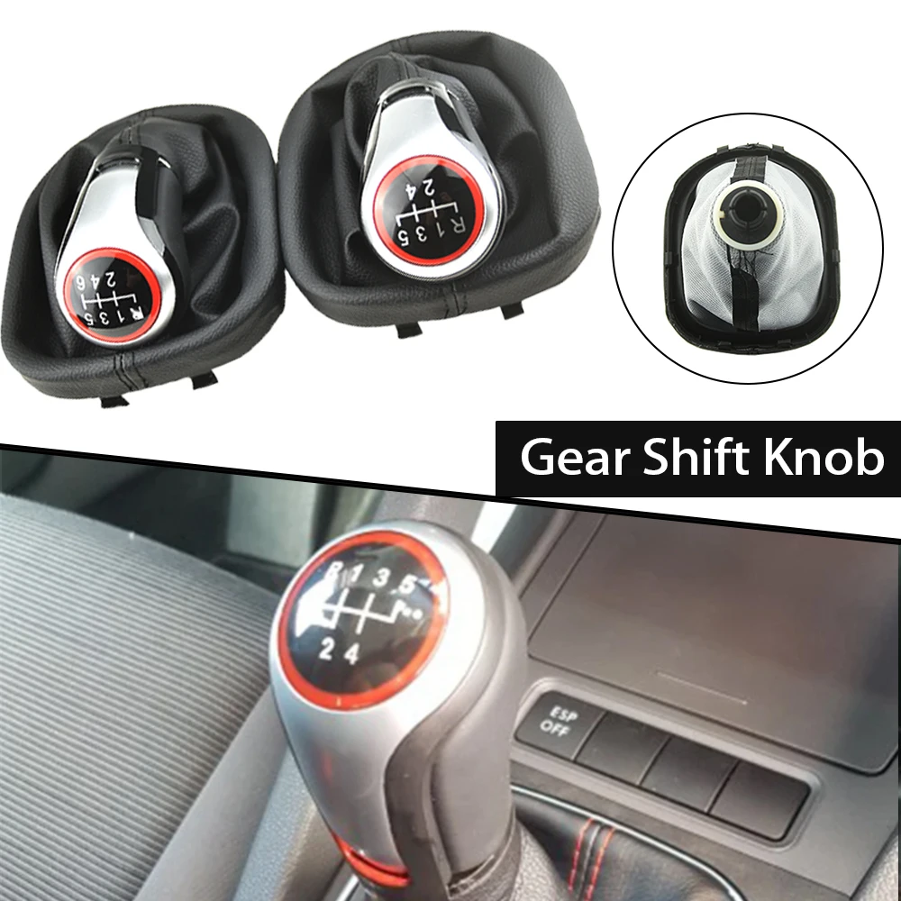 

Высококачественная новая ручка переключения передач MT 5/6 скоростей с гетрами, чехол для багажника, Стайлинг автомобиля, подходит для Volkswagen CADDY II 2 MK2 2004-2009