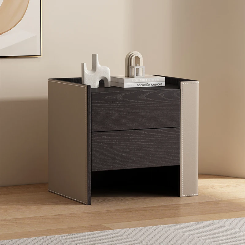 Bedside Table Secret Hidden Storage Wood Drawer Nightstands Luxury  Furniture For Home