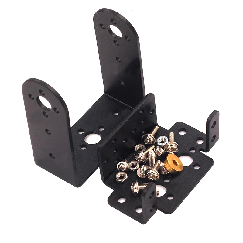 1set 2 DOF Short Pan And Tilt Servos Bracket Sensor Mount Kit For  Compatible MG995 Wholesale Retail