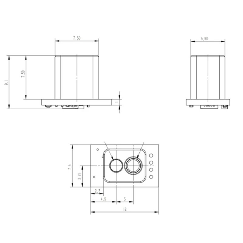 SP10M01 10 Meters DTOF Single Point Lidar Sensor 100Hz UART TTL Communication Interface Outdoor Laser Ranging Module-ABFT