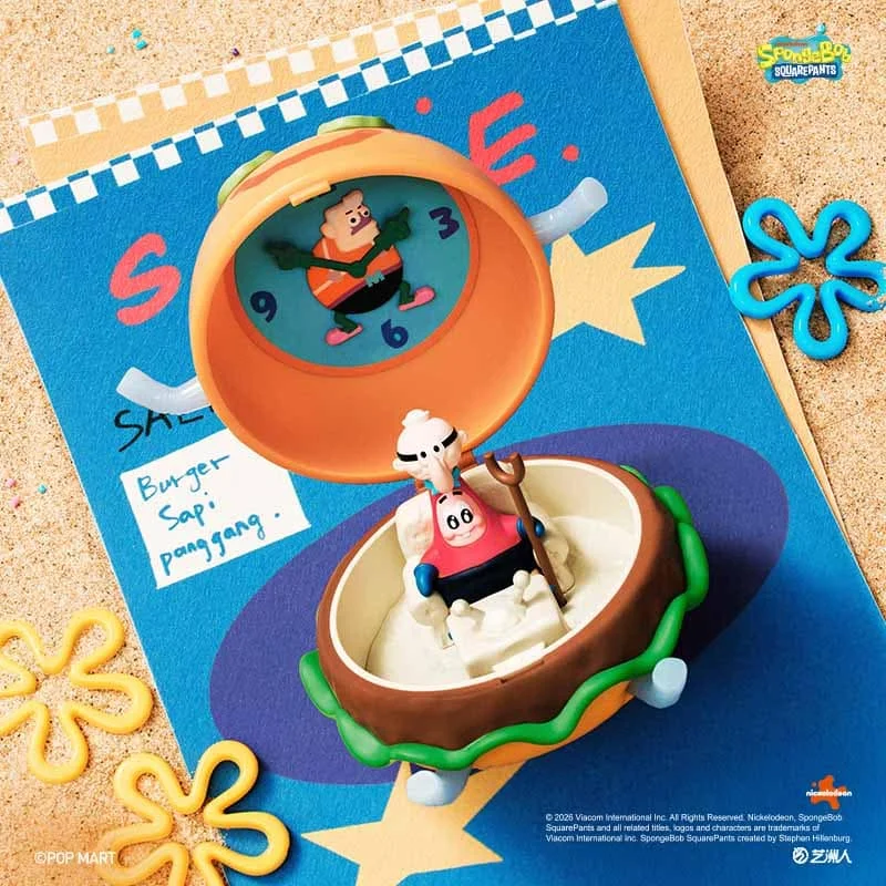 New Hot POP MART SpongeBob Krabby Patty Bestsellers Series Blind Box Mystery Box Guess Bag Anime Figure Desktop Collection Gift view 4