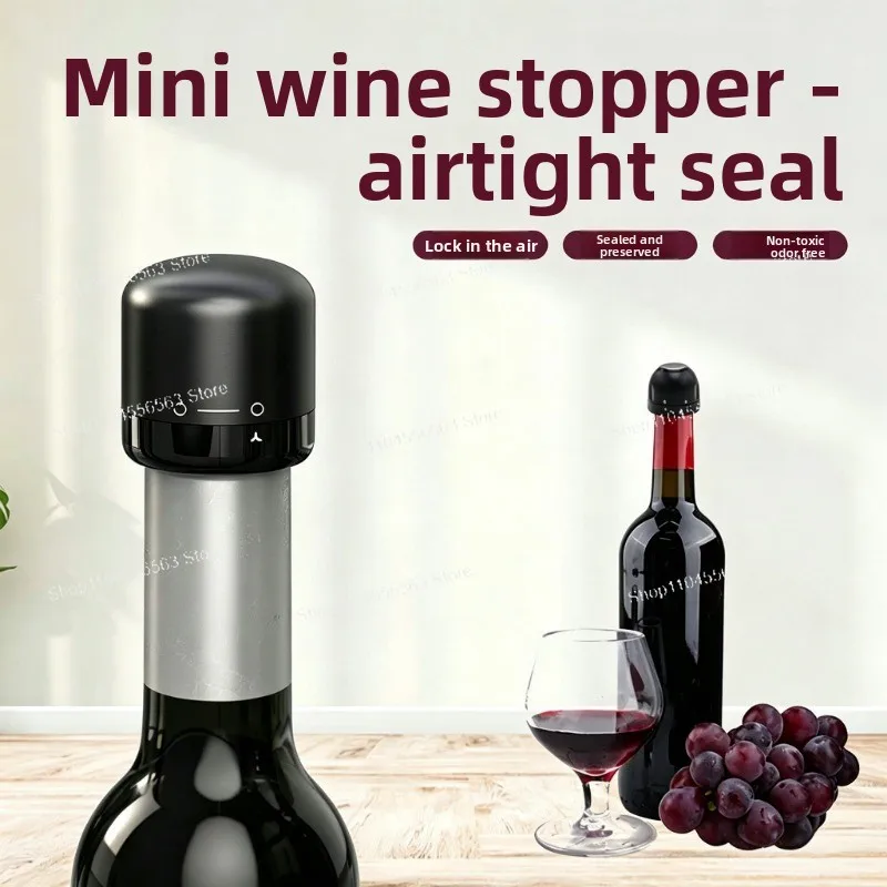 Creative Wine Bottle Stopper Pull-type Vacuum Wine Preserver Cap, Reusable Glass Bottle Sealing Plug for Home Wine Fresh Keeping