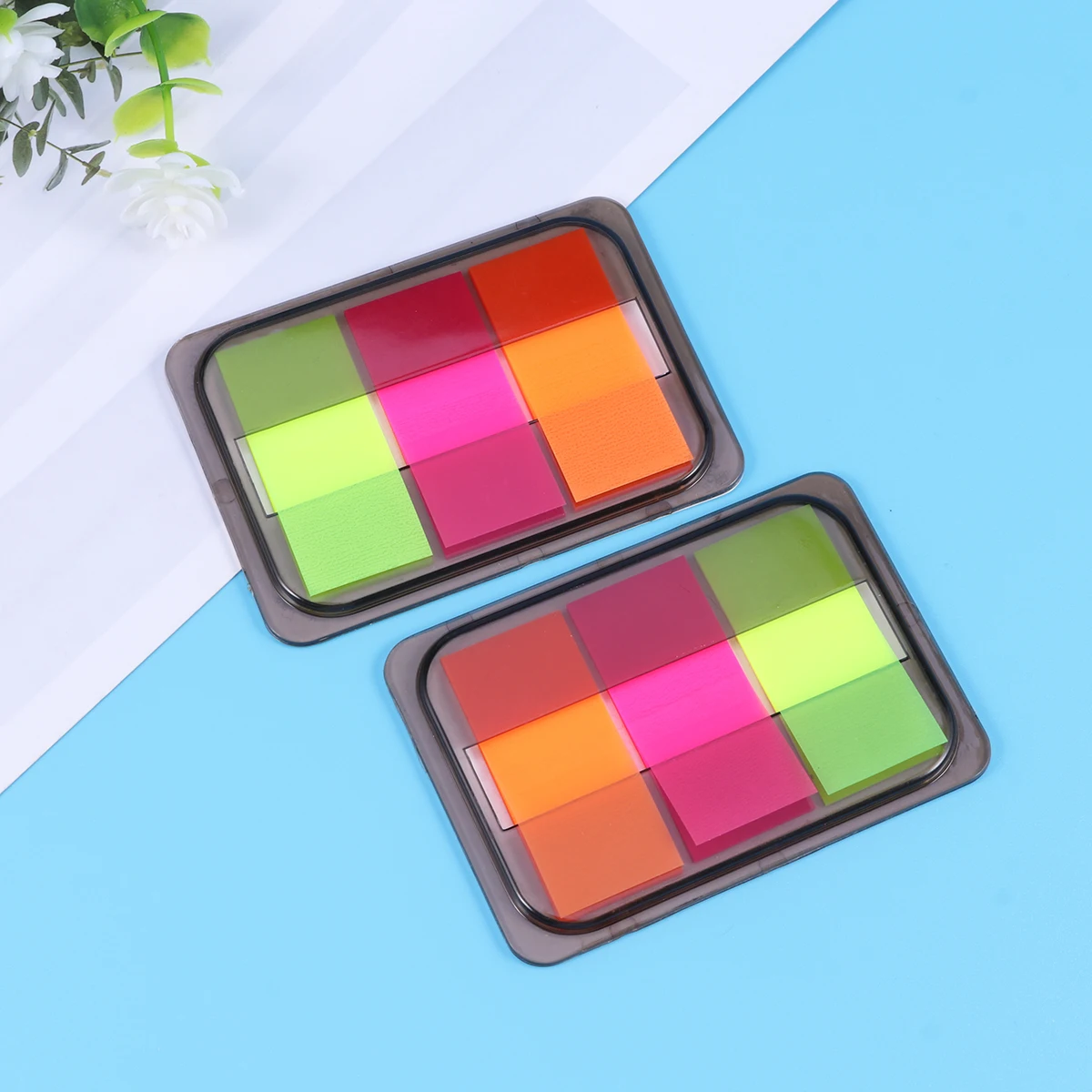 

10 Packs Pull-out Sticker Color Page Markers Tabs Notes PET Fluorescence