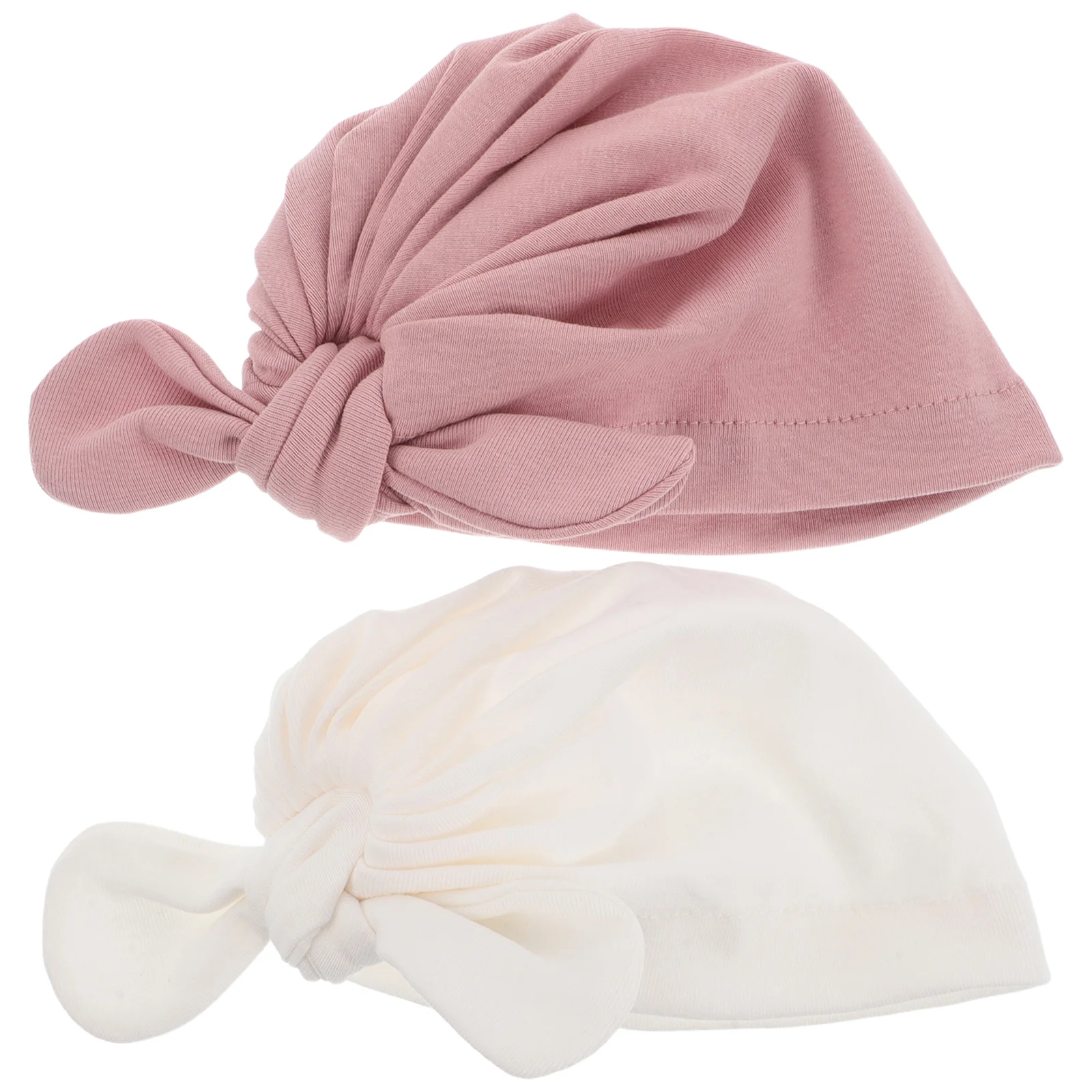 2 Pcs Children's Turban Hat Newborn Hats for Baby Girls Hood Kids Cotton Summer