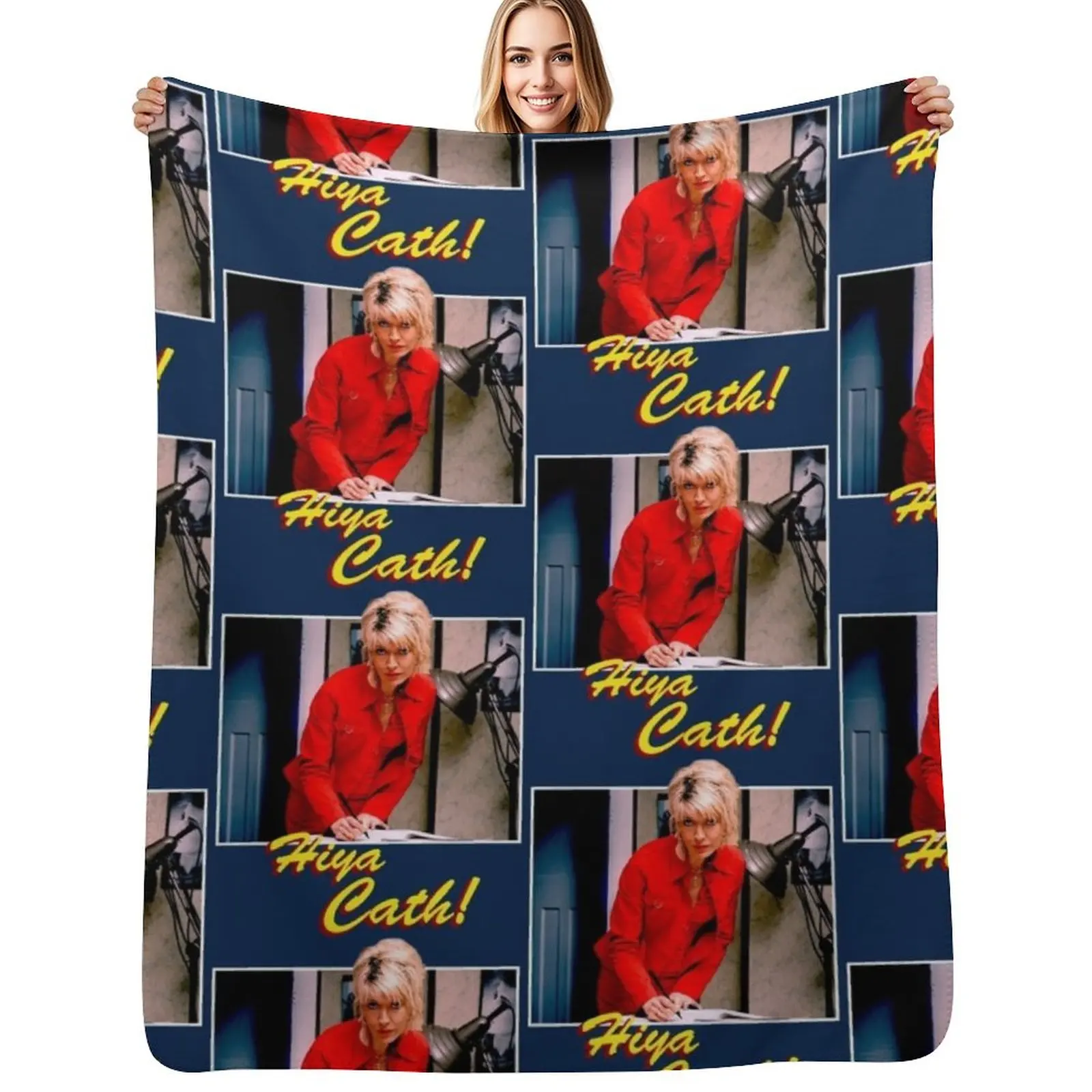 Hiya Cath!_quot_ Nighty Night - Jill Tyrell Julia Davis Vintage Throw Blanket Warm Kid'S Thermal Bed Vintage Soft Plaid Blankets