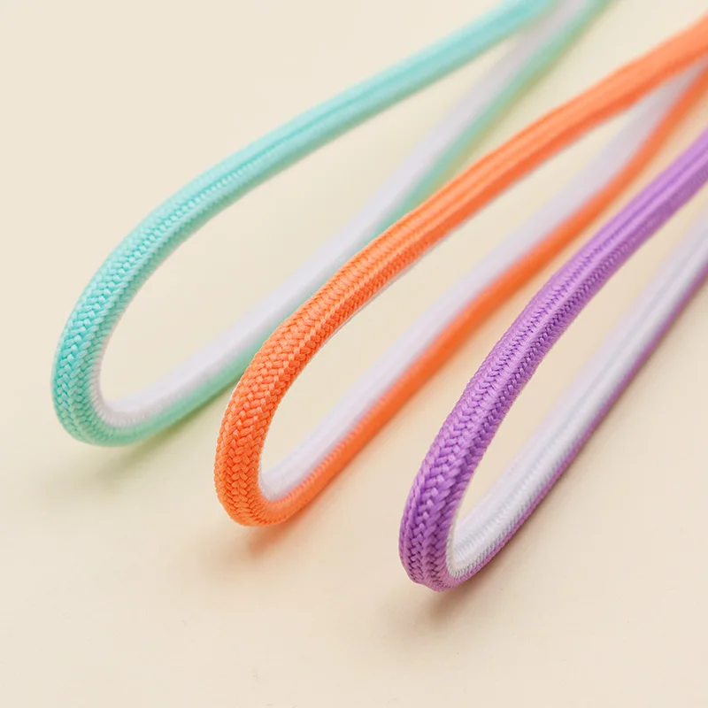 Coolstring Official Lace 5.5MM Round Type Unisex Sneaker Easy Tape High Quality Shoelace Lighten Colors Polyester Rope Wholesale