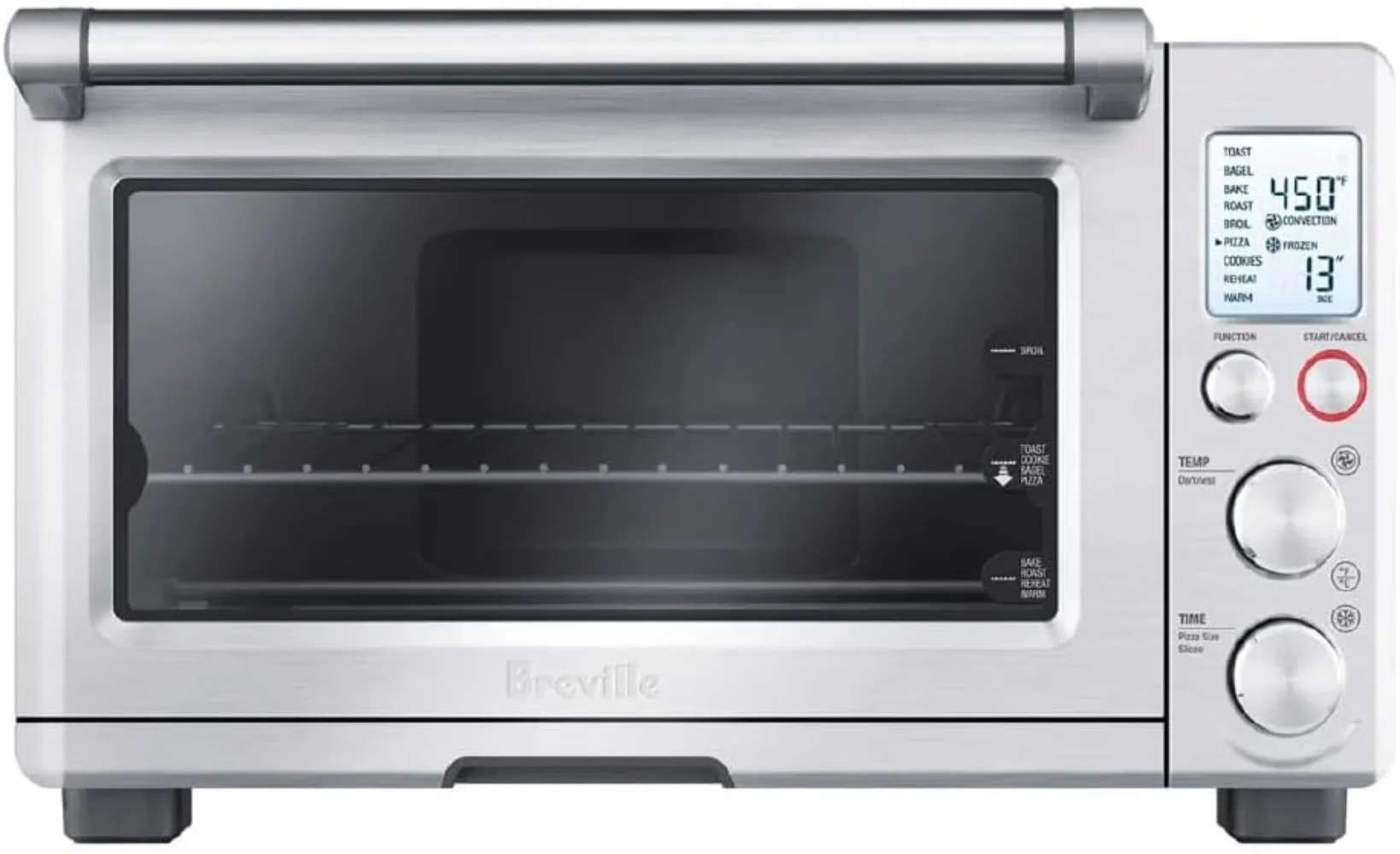 Breville The Smart Oven®, Convection Toaster Oven, Small Electric Countertop Oven, BOV800XL, Brushed Stainless Steel