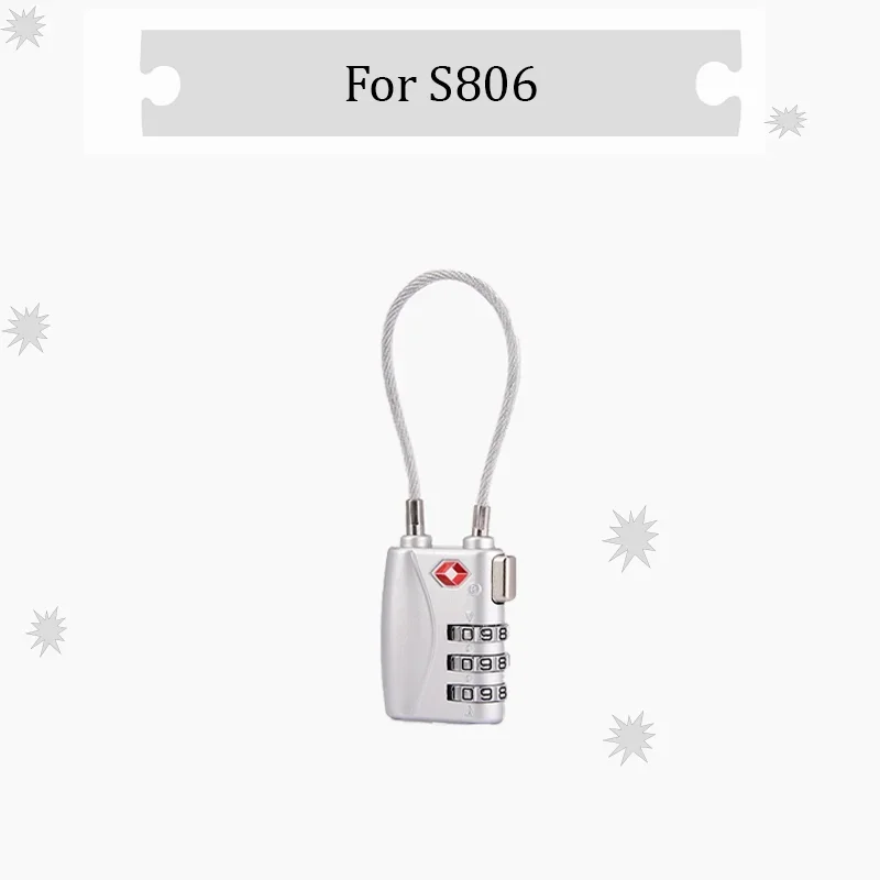 For S806 Universal Combination Lock Mini Padlock Multi-Function Portable Travel Padlock Compact and Portable Backpack Lock