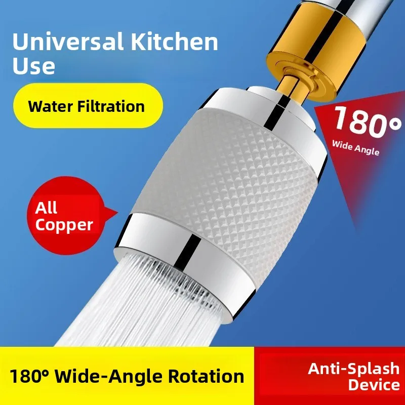Universal Kitchen Faucet Extender Booster Filter Splash Proof Long Version T-Shirt Men's Casual Wear Summer Season Short Sleeve