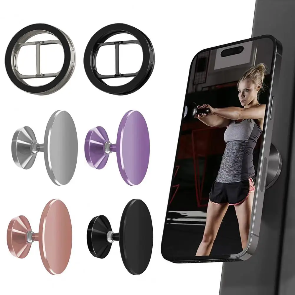 

Magnetic Gym Phone Mount Aluminum Alloy Fitness Phone Holder for Treadmill Universal N52 Magnet Stand