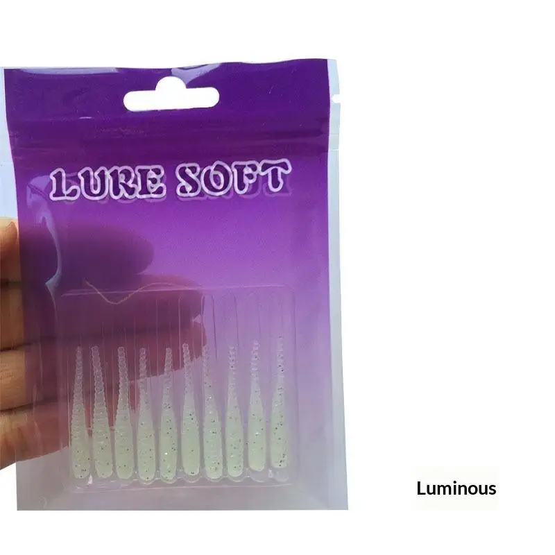 New 10 PCS Mini Soft Fishing Lures 3.5cm 0.3g Rubber Wobblers Baits Lifelike Slow Sinking for Bass Trout Fishing