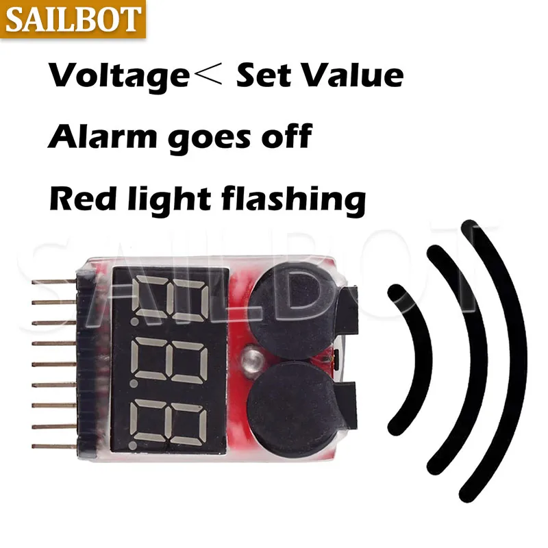 1-10PCS 1-8S BBX1-8S 2IN1 Lipo Batterie Spannung Tester/Niederspannung Summer Alarm/batterie Spannung Checker Dual Lautsprecher