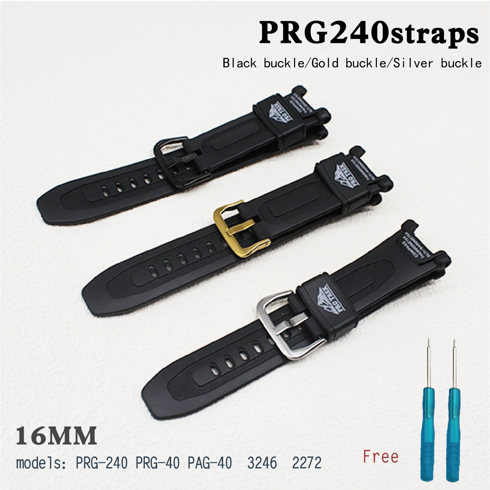 Resin strap for Men PRG-240PROTREK Mountain Bracelet PRG-40 Pin Buckle Sport bracelet option