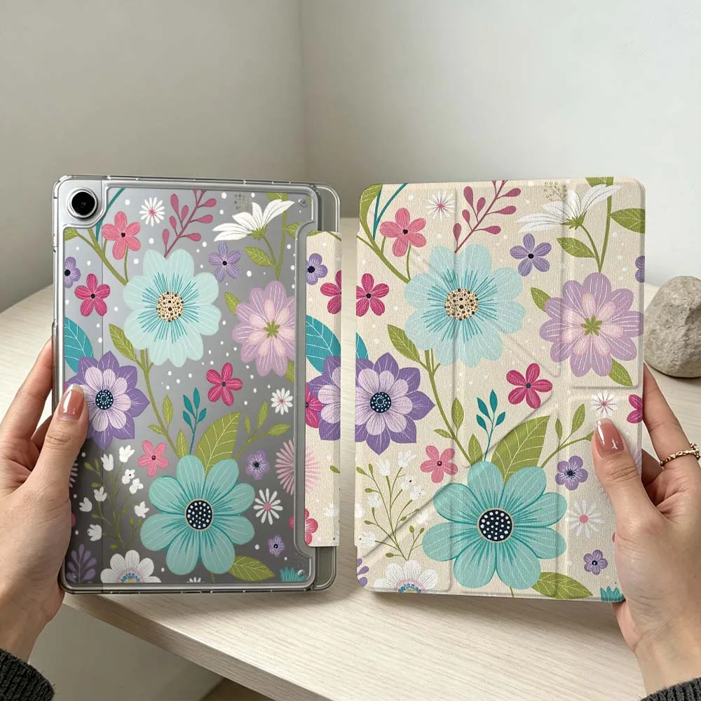 

Fashionable Floral Patterns For Samsung Galaxy Tab S10 S9 S8 S7 S6 A11 A10 A9 FE Plus Lite Foldable 3Y Tablet Case Soft