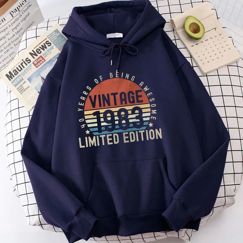 Women Spring Autumn Fashion Pullovers (Premium Hoodie)New Made In 1983 40 Years Of Perfection Print Hoodies