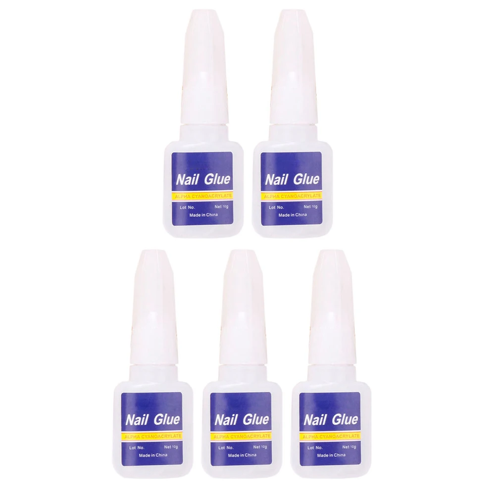5 قطعة مسمار الفن الغراء قسط فرشاة آمنة على إصلاح الأظافر المكسورة الاكريليك صالون مانيكير أداة اضغط على مسمار الغراء DIY كيت #4