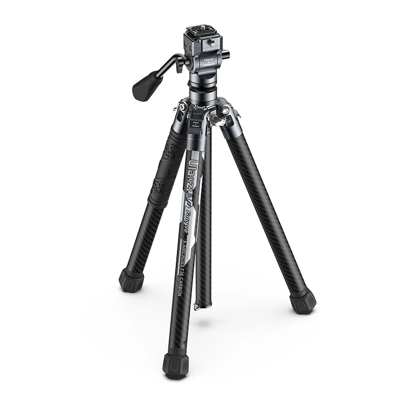 

VIJIM Ulanzi F38 Quick Release Video Travel Tripod Carbon Fiber 61 inch DSLR Camera Tripod Monopod with Fluid Head F38 QR Plate