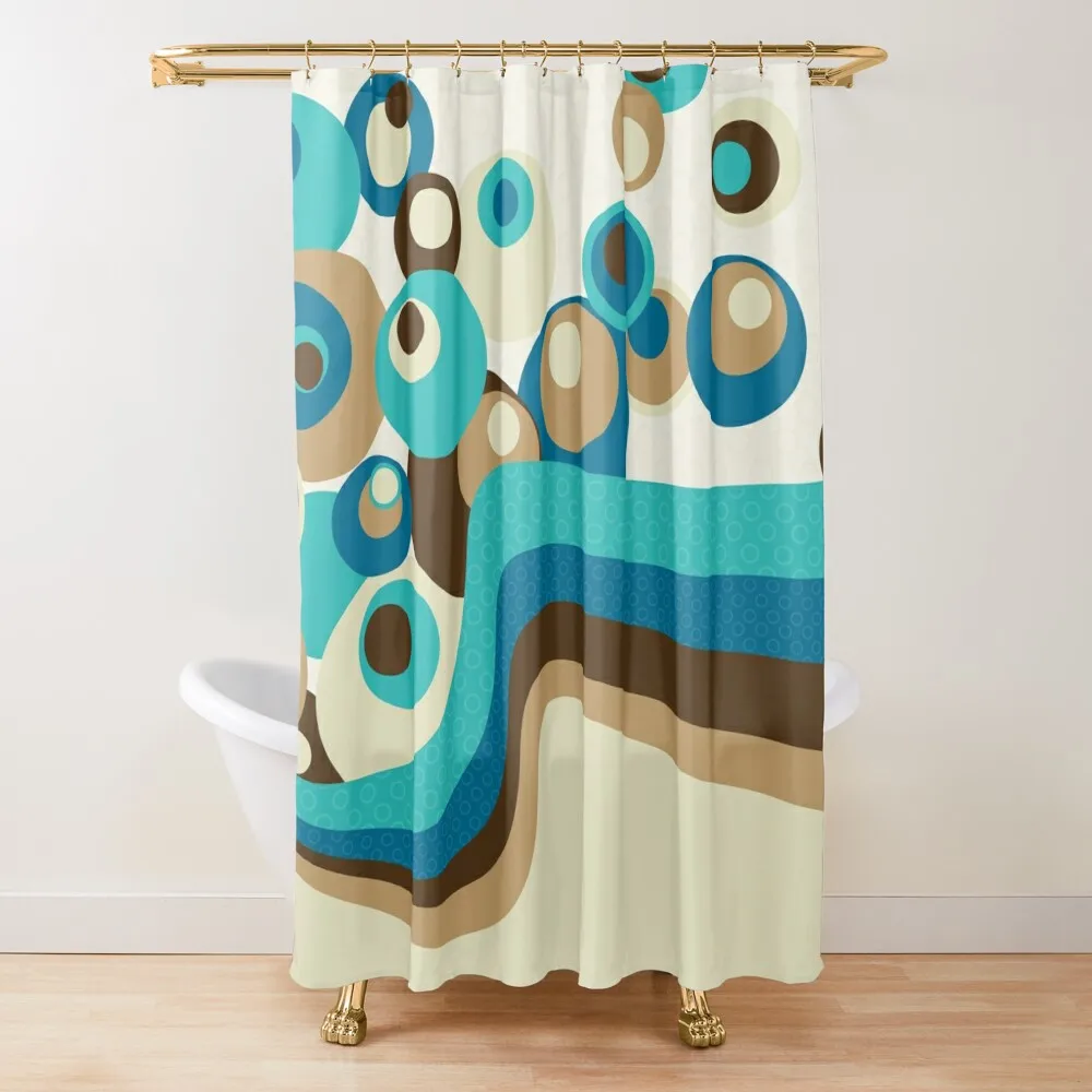 

Abstract beach and waves Shower Curtain Luxury Bathroom Elegant Bathroom Bathroom Fabric Modern Showers For Curtain