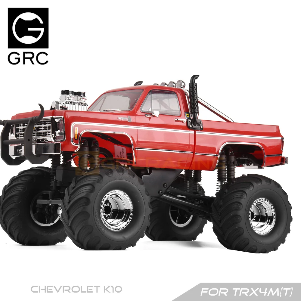 Symulowana obudowa korpusu TRX4M pionowa dekoracja rury wydechowej dla 1/18 zdalnie sterowany samochód gąsienicowy Traxxas TRX4M Chevrolet K10