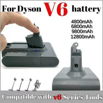 Para bateria dyson v6, 21.6v 12800mah para aspirador de pó dyson v6 dc58, dc59, dc62,650,770,880,sv03,sv04,sv05,sv06,sv07,sv09