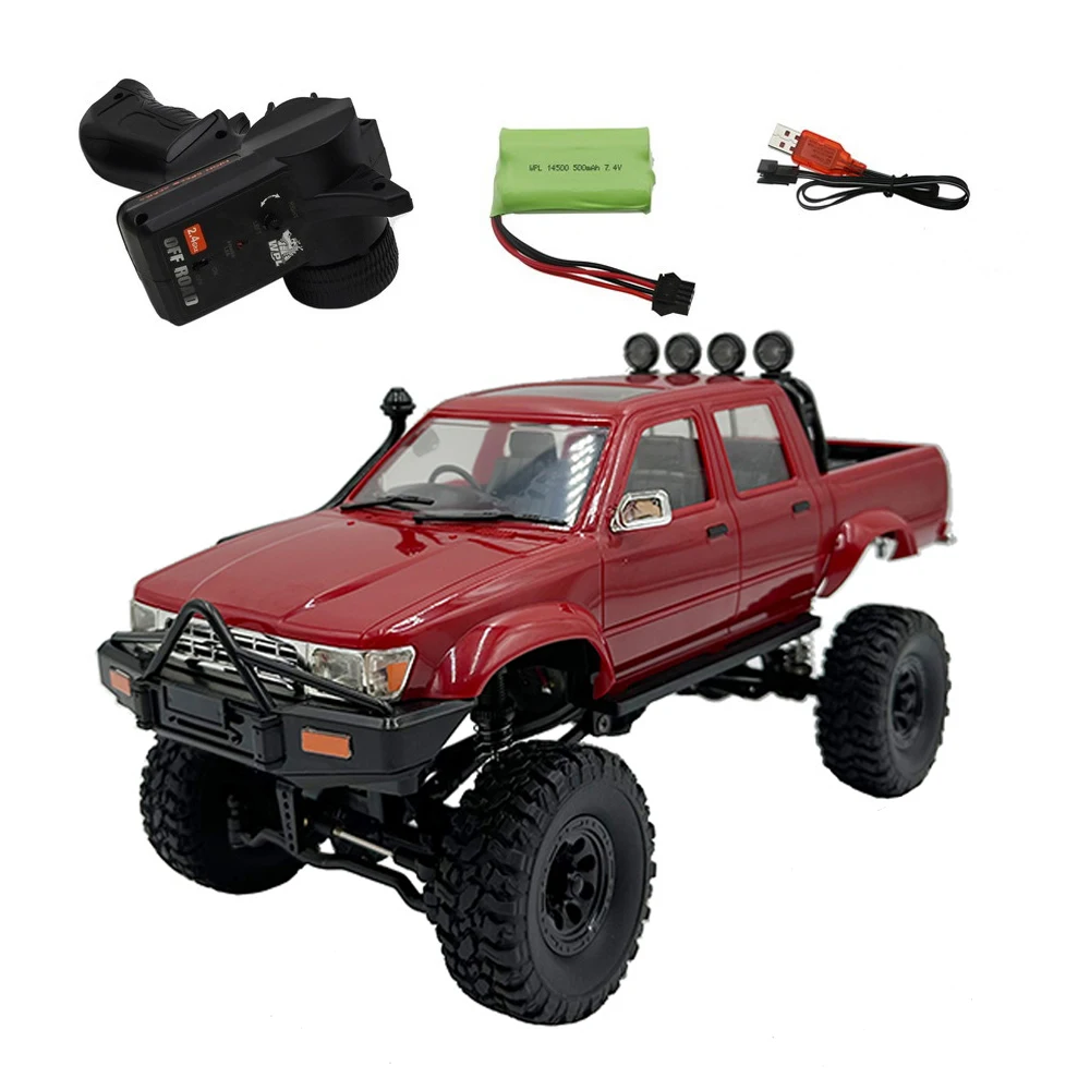 Novo carro wpl C64-1 rc 1/16 2.4g escala completa 4wd carro de escalada off road veículo c64 captador brinquedo de controle remoto presentes