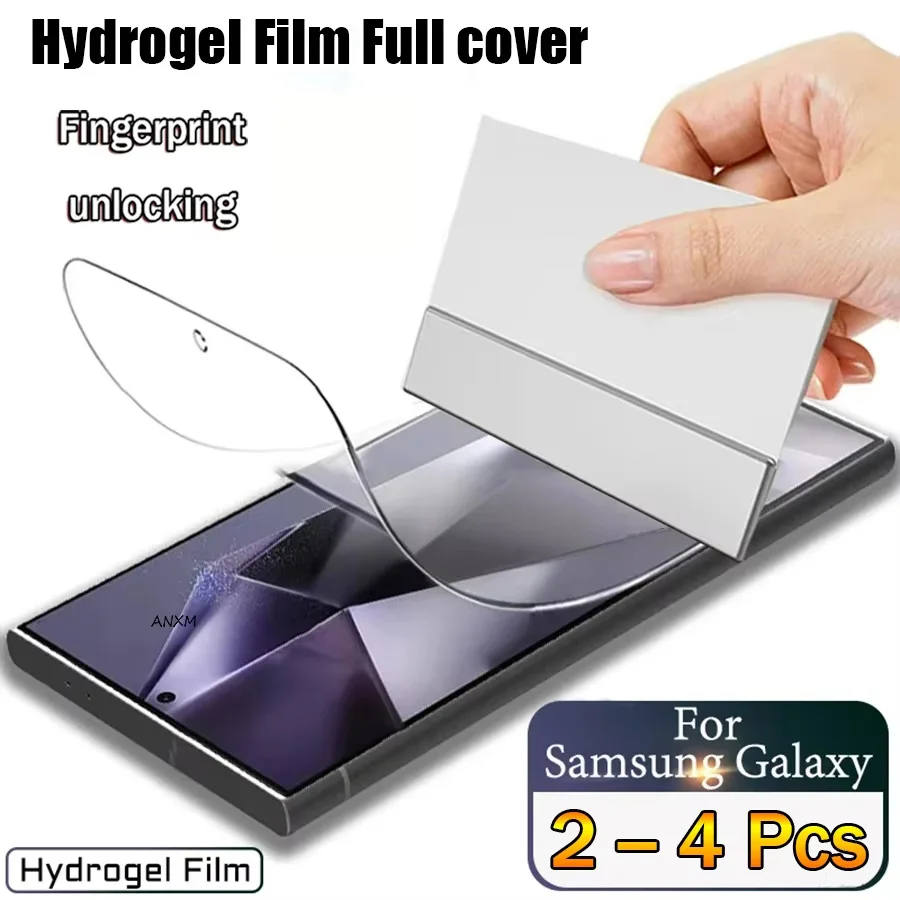2-4Pcs Hydrogel Film for Samsung Galaxy A06 A07 A16 A17 A22 A26 A33 A36 A52 A55 A565G S25 S26 S24 S23 S22 S21 S20 Ultra Plus FE