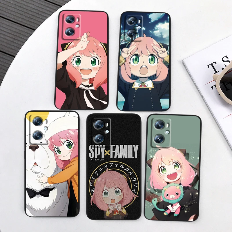 

A-Anya Forger SPY FAMILY For OPPO Find X6 X5 X3 A54S A5 A94 A16 A53S A57 A74 A72 A98 A78 A96 A9 5G Black Funda Phone Case