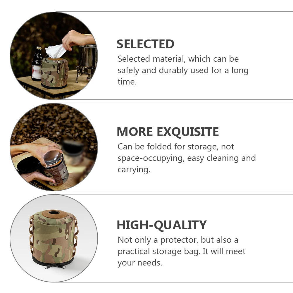 

Gas Tank Protector Oxford Cloth Bag Camping Canister Cover Portable Storage Case Mini Practical Foldable Outdoor Gear