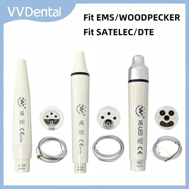 

VVDental Ultrasonic Piezo Scaler Handpiece With Cable Detachable Fit for WOODPECKER/USD/ EMS/ SATELEC/DTE Teeth Cleaning Tools