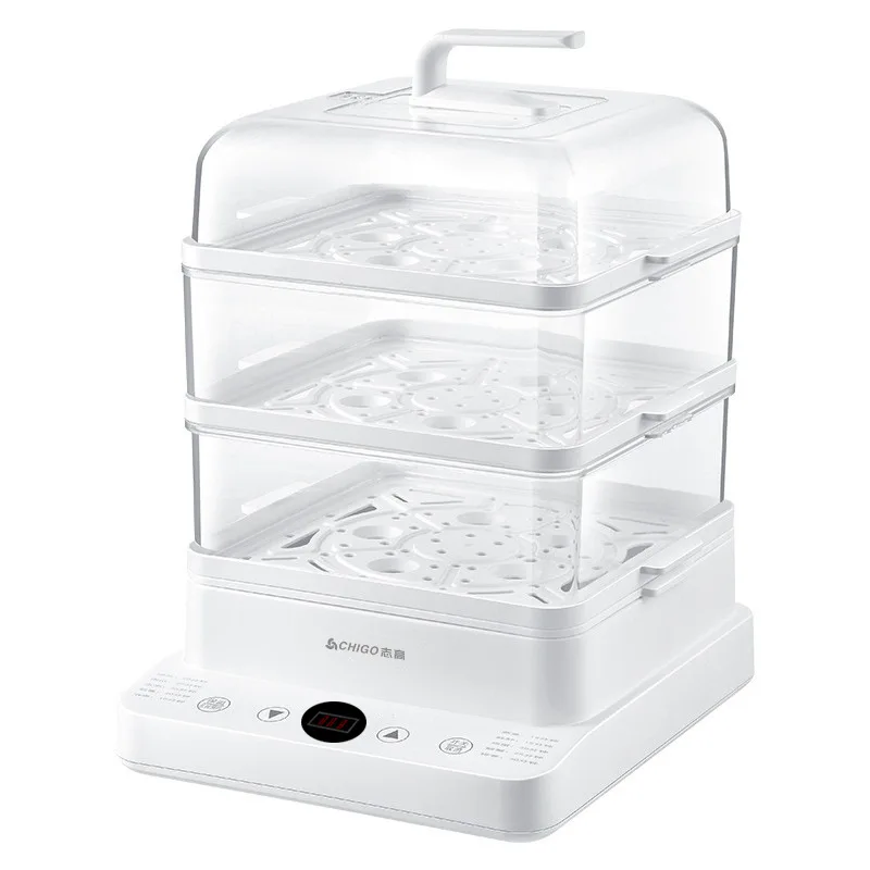 

24L Large Capacity Household Three-layer Multifunctional Electric Steamer, Small Visible Transparent Steamer