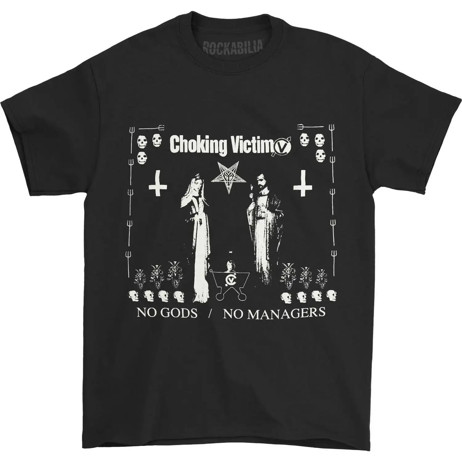 Choking Victim Men'S No Gods Masters T Shirt Large Black