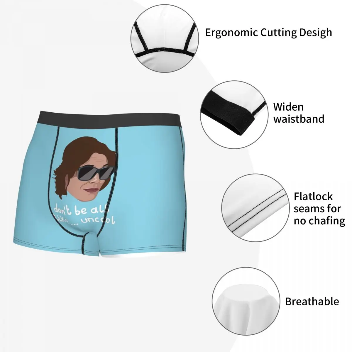 الملاكم السراويل السراويل Luann ربات البيوت الحقيقية Rhony لا تكون كل شيء مثل غير بارد سراويل الرجال ملابس داخلية جيدة التهوية ل أوم رجل هدية