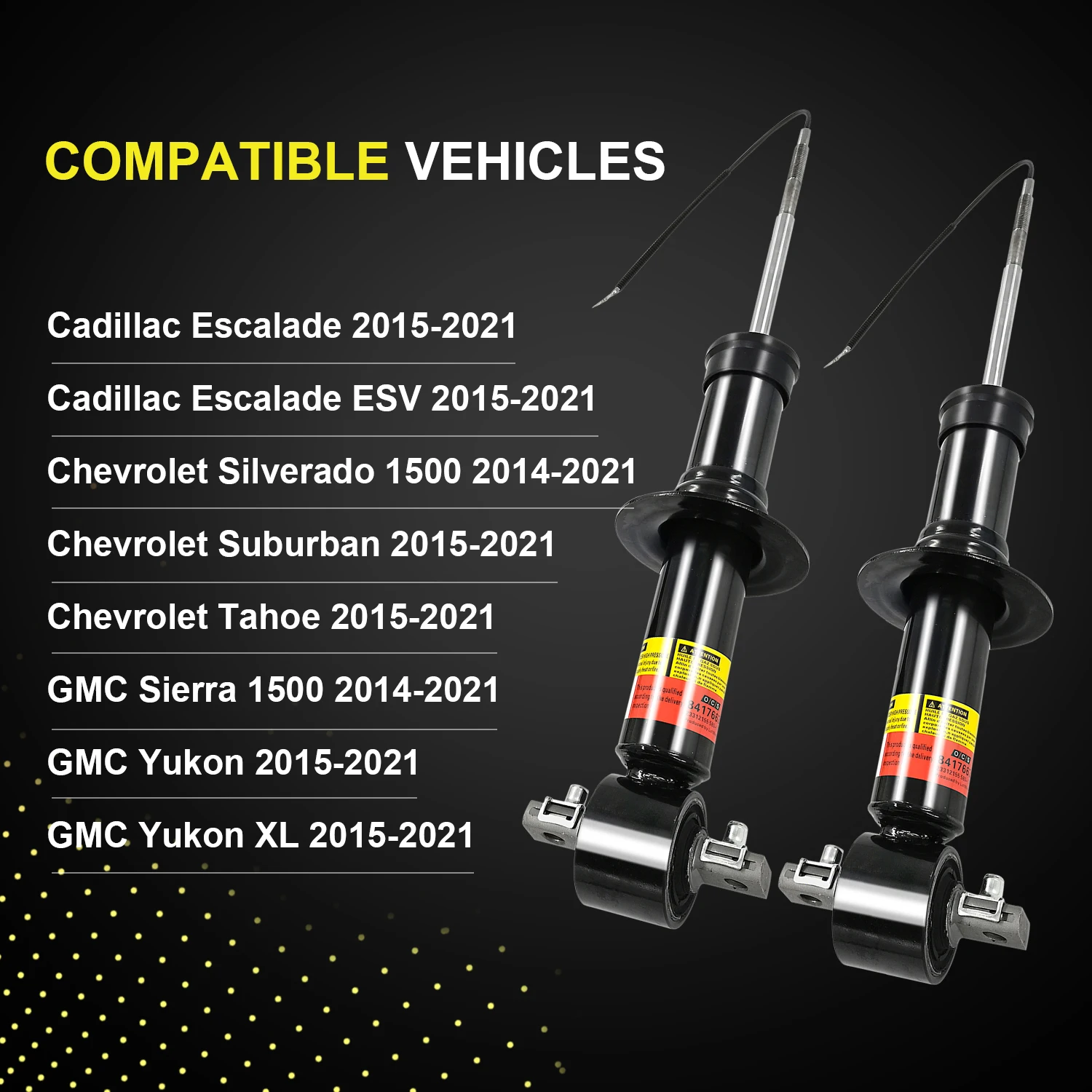 Amortecedor de ar dianteiro magnético, 84061228 Struts para GMC Yukon XL Cadillac Escalade Chevrolet Suburban Tahoe 23312167 84176631