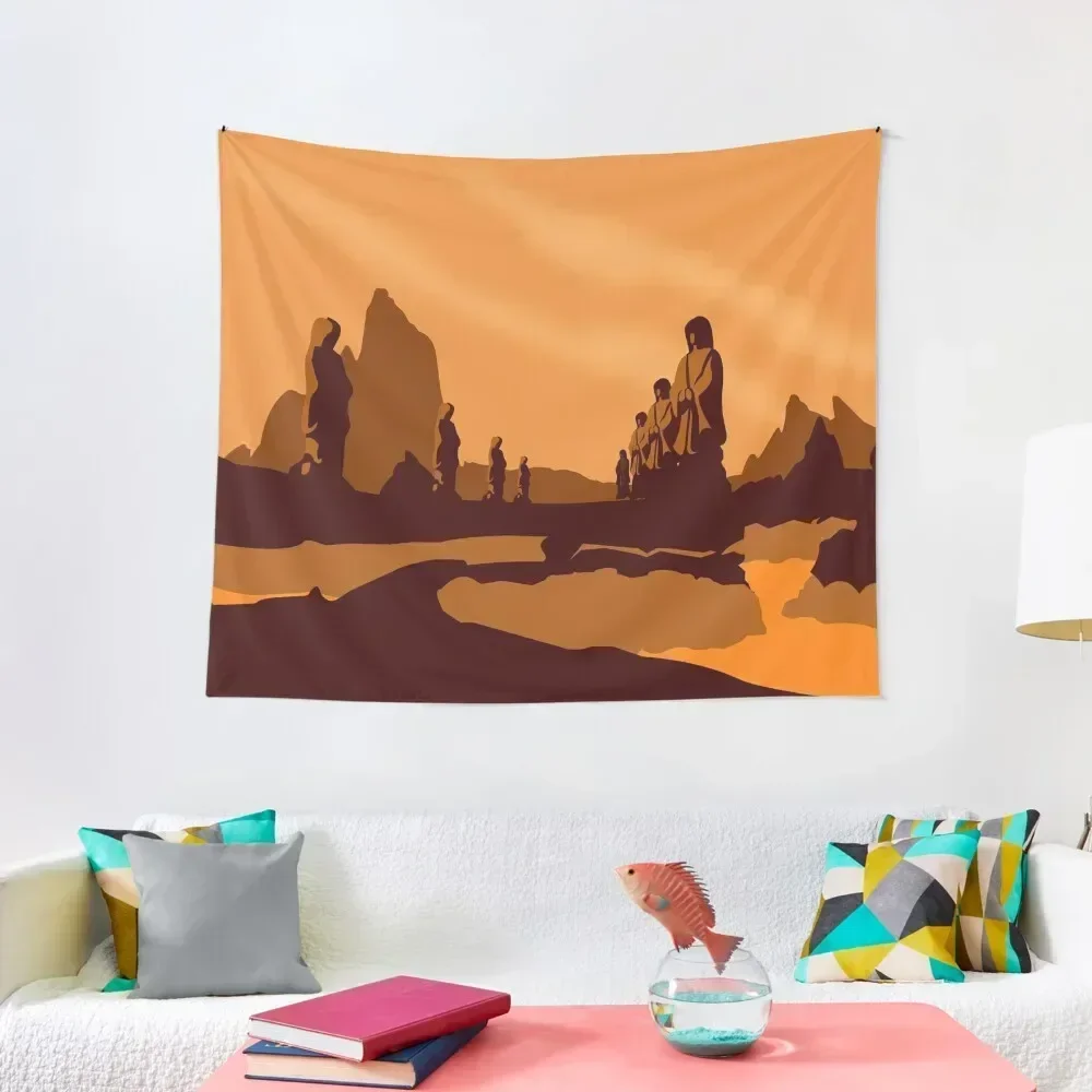 Vulcan Travel Poster Tapestry Tapete For The Wall Aesthetic Home Decor Wall Deco Tapestry