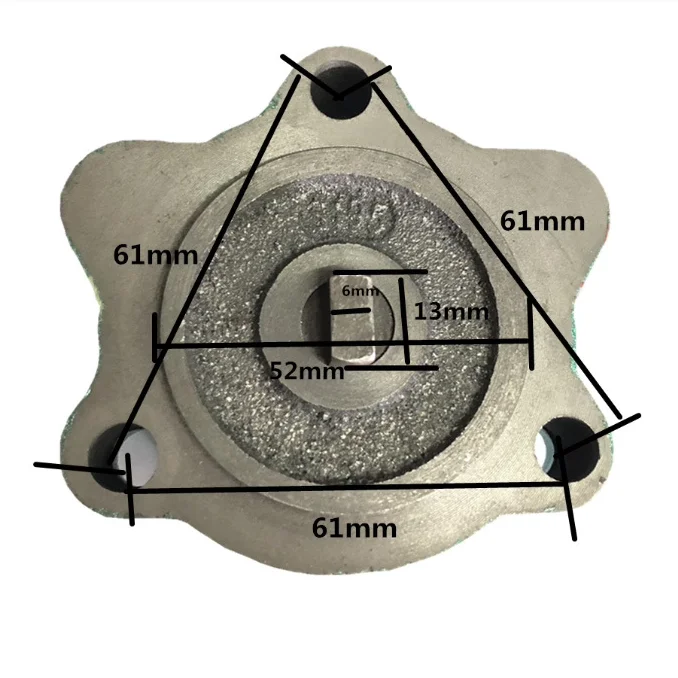 Hydraulic Oil Pump Pentagonal Design Cast Iron Body Alloy Steel Parts 5.2 cm x 1.3 cm x 0.6 cm Low Noise Operation