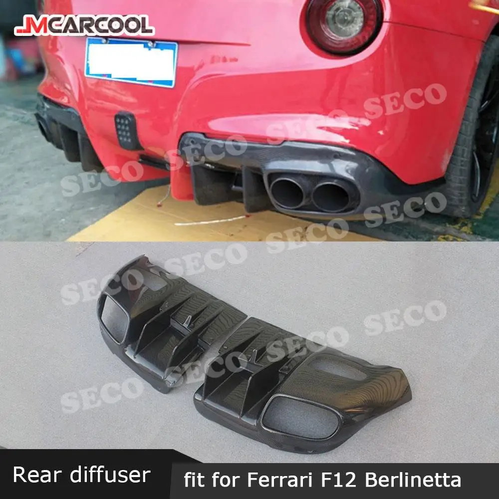 

2 PCS/Set Carbon Fiber Rear Bumper Diffuser Case for Ferrari F12 Berlinetta 2013 2014 2015 2016 Bumper Guard Car Styling