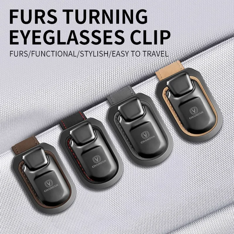 For Changan CS35 Plus CS55 PLUS CS75 PLUS Eado UNI-T Suede Car Sun Visor Eyeglass Holder Glasses Storage Clip Sunglasses Holder