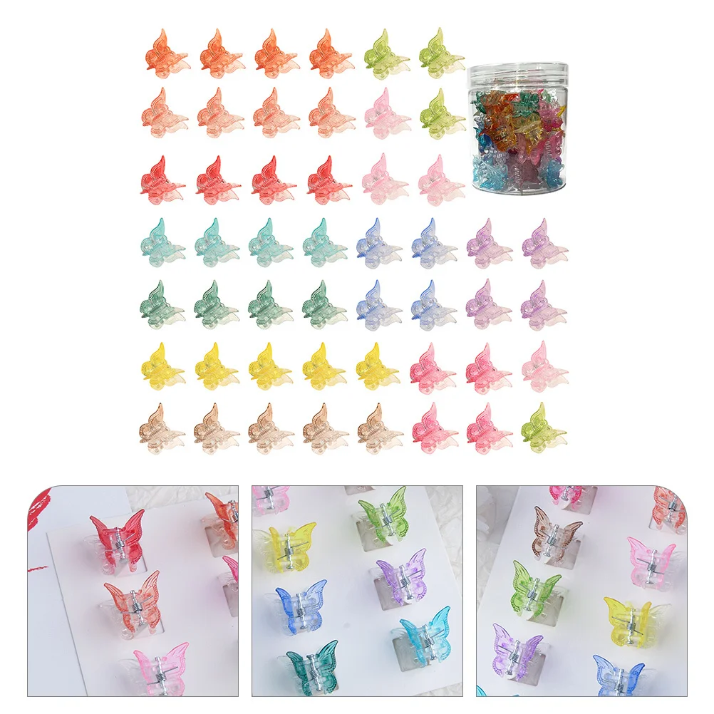 

50Pcs Butterfly Hair Accessories Mini Claw Clips for Small Hair Clasp Clips Cute Butterflies Design Styling Tool for Women