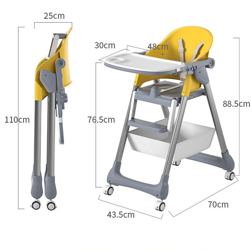 Baby feeding dining chair Children\'s chair Multi-functional foldable portable home infant learning dining chair