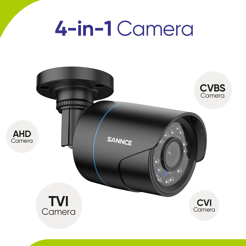 Sannce-ビデオ監視システム、スマートirカメラ、ナイトビジョン、屋外、防水、リモートアクセス、cctv Camerakit、4 in 1、8ch、1080n