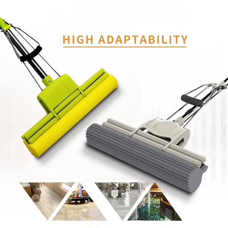 27cm Roller Sponge Mop Head Water-Squeezing Sponge Mop Replacement Head Fast Cleaning Strong Water Absorption Wet And Dry Use