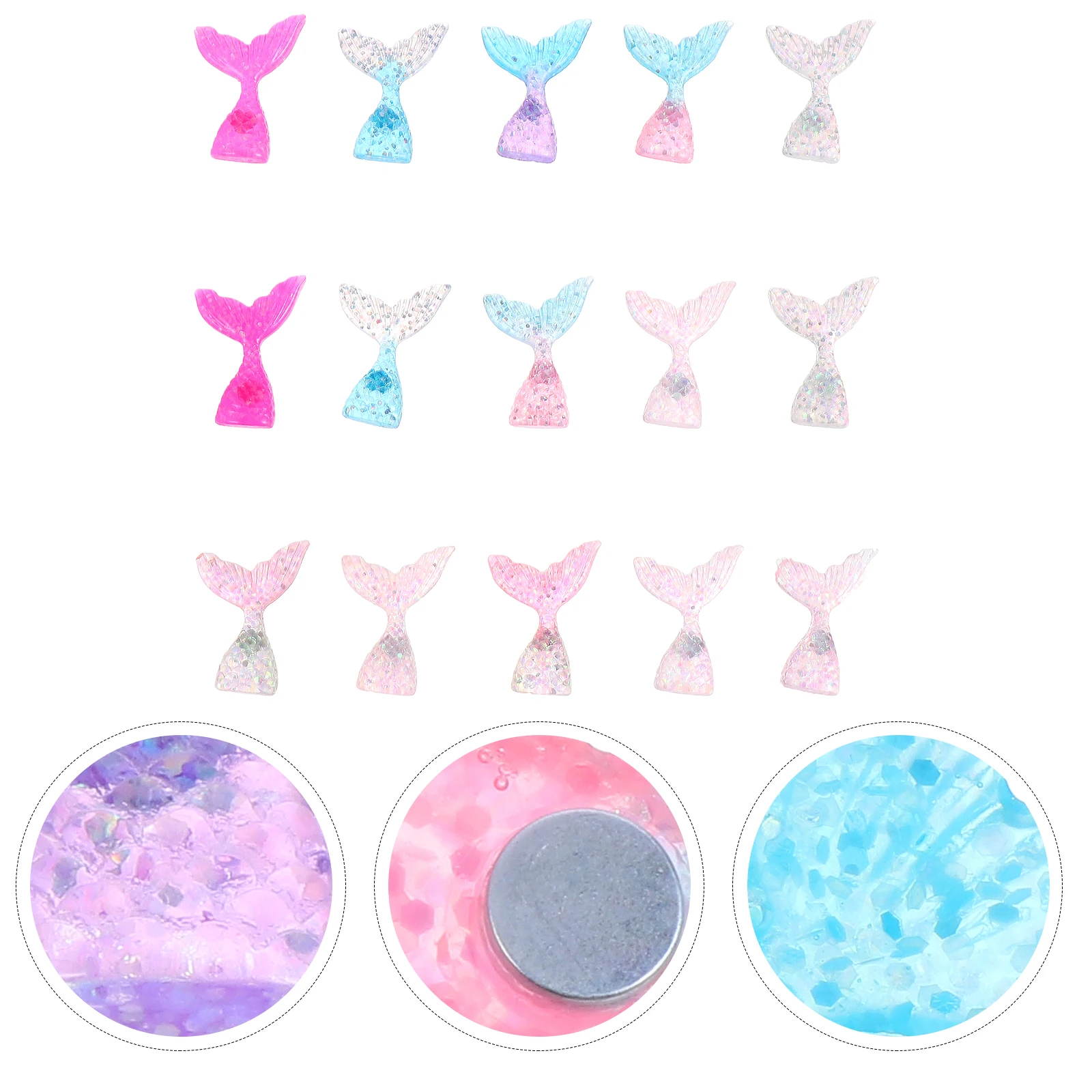

15pcs Mermaid Tail Fridge Magnets Fish Decor Stickers For Kitchen Home Party Refrigerator Decoration niture Message