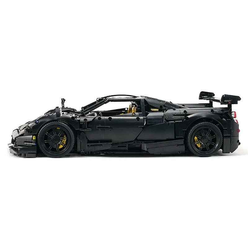 Preto huayra super carro esportivo de alta tecnologia 1:8 modelo bloco de construção montagem de tijolo 3d puzzle brinquedos diy brithday presentes de natal crianças